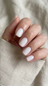 Milky White Clean Nails Trend