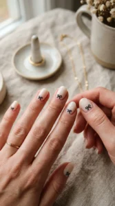 04. Tiny Minimalist Bow Nails
