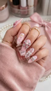 06. 3D Charm Bow Nails