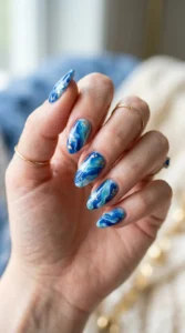 4. Dreamy Blue Marble Swirls