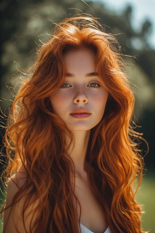 Auburn Glow Hairstyle Loose Waves
