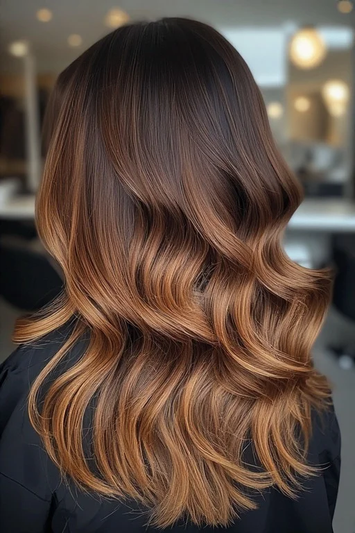 Brunette to Caramel Melt Hairstyle