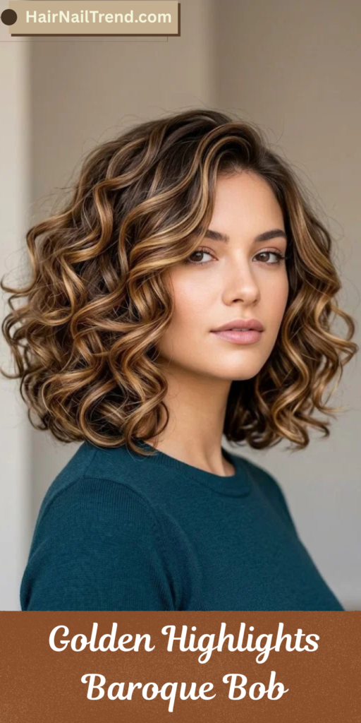 Golden Highlights Baroque Bob
