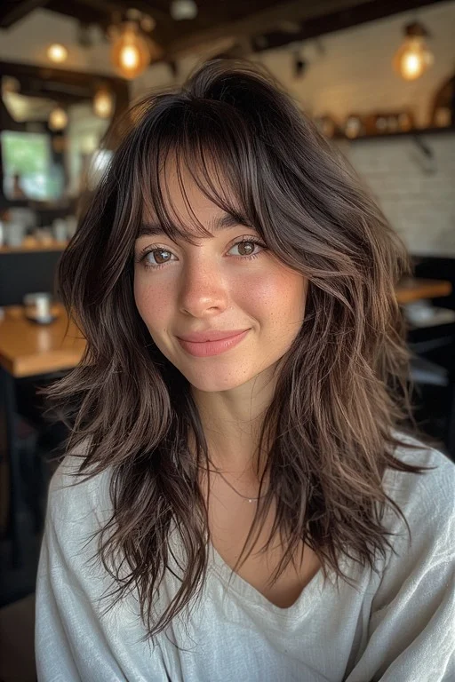 Shaggy French Layers with Bangs