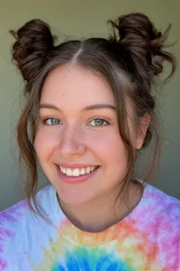 Space Buns for a Playful Look