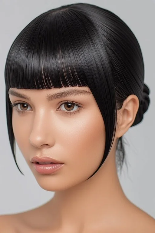 Thick Blunt Birkin Bangs