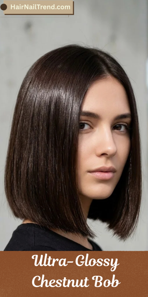 Ultra-Glossy Chestnut Bob