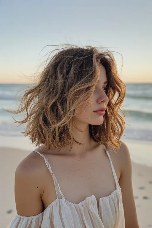 Wavy Varsity Bob Hairstyle