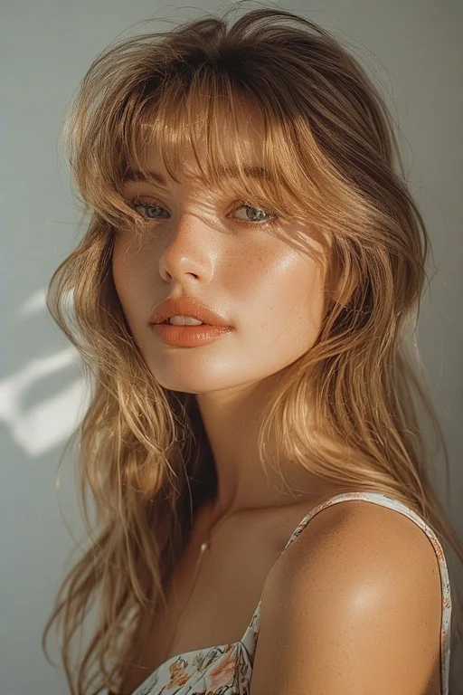 Wispy Gucci Bangs Hairstyle Summer Glow