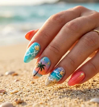 beachy nails