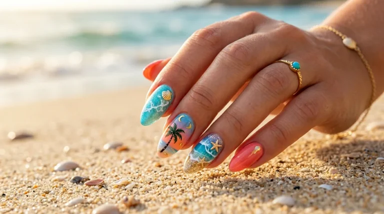 beachy nails